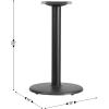 Flash Furniture Beverly 18″ Round Restaurant Table Base with 3″ Diameter Table Height Column, Commercial Cast Iron Restaurant Round Table Base, Black(Solid)
