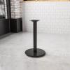 Flash Furniture Beverly 18″ Round Restaurant Table Base with 3″ Diameter Table Height Column, Commercial Cast Iron Restaurant Round Table Base, Black(Solid)