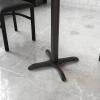 Flash Furniture Beverly 22” x 22” Restaurant Table X-Base with 3” Dia. Table Height Column(Black)