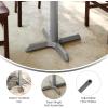 Flash Furniture Beverly 22” x 22” Restaurant Table X-Base with 3” Dia. Table Height Column(Silver)