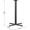 Flash Furniture Beverly 30” x 30” Restaurant Table X-Base with 3” Dia. Bar Height Column(Table X-Base)
