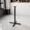 Flash Furniture Beverly 30” x 30” Restaurant Table X-Base with 3” Dia. Bar Height Column(Table X-Base)