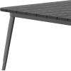 Flash Furniture Declan Commercial Outdoor Dining Table with Umbrella Hole, All Weather Poly Resin Top and Steel Base, 36″ Square, Brown/Black(Black Top/Black Frame)