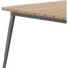 Flash Furniture Declan Commercial Outdoor Dining Table with Umbrella Hole, All Weather Poly Resin Top and Steel Base, 36″ Square, Brown/Black(Brown/Black)