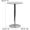 Flash Furniture Kenneth Commercial 23.5″ Round Tempered Glass Table with 35.5″H Chrome Base