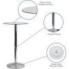 Flash Furniture Kenneth Commercial 23.5″ Round Tempered Glass Table with 35.5″H Chrome Base