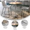 Flash Furniture Lars 30” Round Wood Cocktail Tables with 30” and 42” Columns, Set of 8(30 in.)