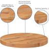 Flash Furniture Mayfair 24″ Round Butcher Block Style UV Treated Table Top for Restaurant, Bar, or Kitchen