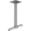 Flash Furniture 5″ x 22″ Restaurant Table T-Base with 3″ Diameter Table Height Column, Commercial T-Base Cast Iron Restaurant Table Base, Black(Silver)