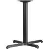 Flash Furniture Beverly 23.75″ x 30″ Restaurant Table X-Base with 3″ Diameter Table Height Column, Commercial X-Base Cast Iron Table Base, Black(Classic)