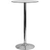 Flash Furniture Kenneth Commercial 23.5″ Round Tempered Glass Table with 35.5″H Chrome Base