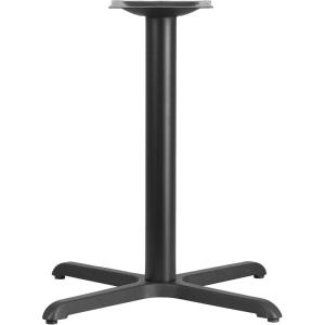 Flash Furniture 30″ x 30″ Restaurant Table X-Base with 3″ Diameter Table Height Column, Commercial X-Base Cast Iron Restaurant Table Base, Black(X-Base)
