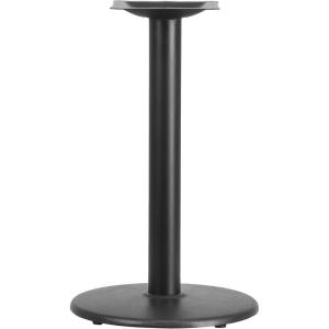 Flash Furniture Beverly 18″ Round Restaurant Table Base with 3″ Diameter Table Height Column, Commercial Cast Iron Restaurant Round Table Base, Black(Solid)