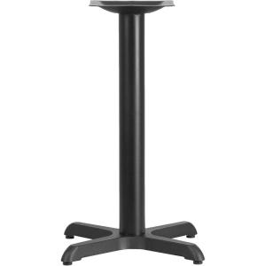 Flash Furniture Beverly 22” x 22” Restaurant Table X-Base with 3” Dia. Table Height Column(Black)