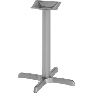 Flash Furniture Beverly 22” x 22” Restaurant Table X-Base with 3” Dia. Table Height Column(Silver)