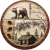Flash Furniture Vale Collection Wildlife Area Rug – Rustic Brown Nature Inspired Olefin Rug – 6′ x 6′ Area Rug – Jute Backing – Entryway, Living Room, Bedroom(Beige)