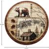 Flash Furniture Vale Collection Wildlife Area Rug – Rustic Brown Nature Inspired Olefin Rug – 6′ x 6′ Area Rug – Jute Backing – Entryway, Living Room, Bedroom(Beige)