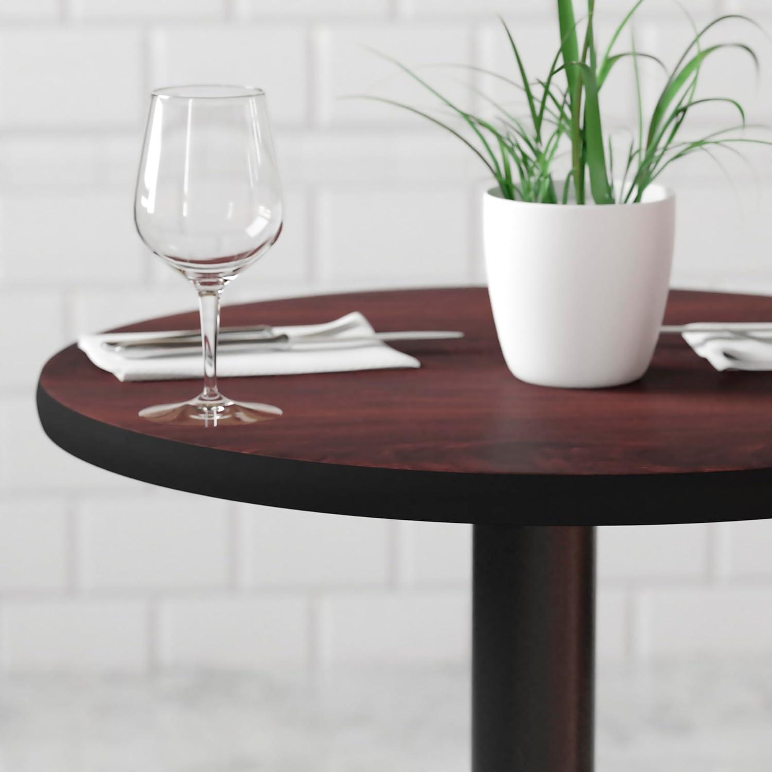 image:imageFlash Furniture 3 Pack 24 Round Table Top with Black or Mahogany Reversible Laminate TopBlackMahogany