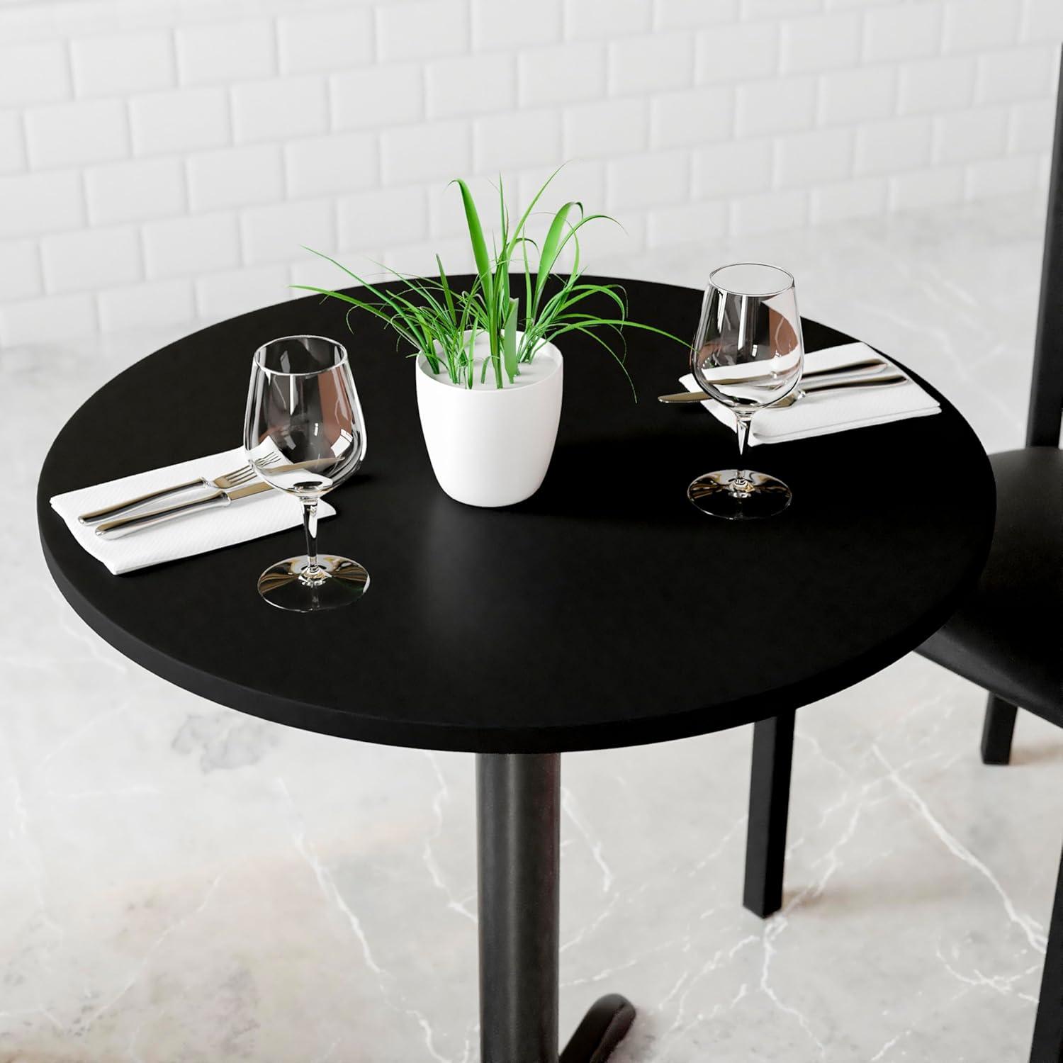 image:imageFlash Furniture 3 Pack 24 Round Table Top with Black or Mahogany Reversible Laminate TopBlackMahogany