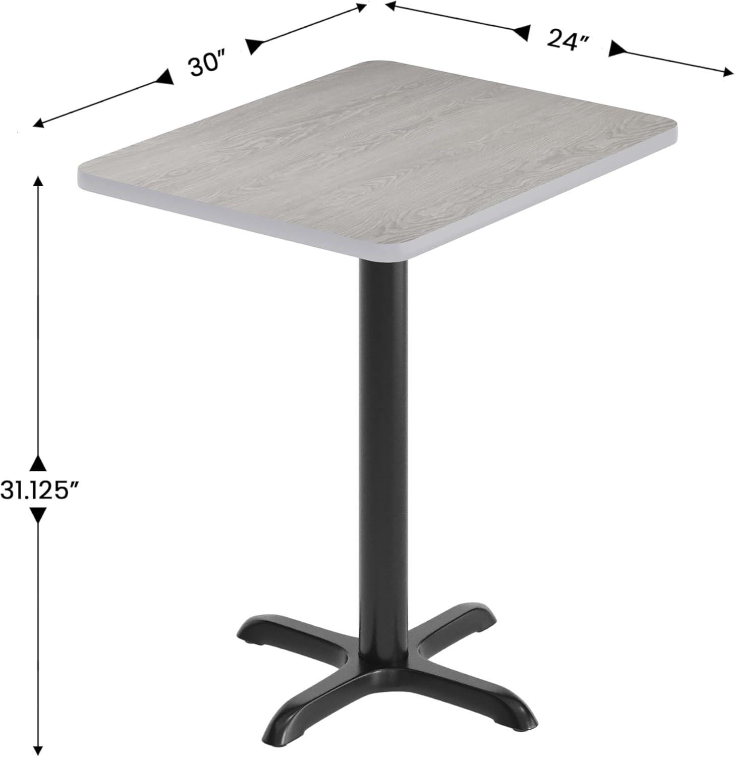 image:imageFlash Furniture Graniss 24 x 30 Rectangular Mahogany Laminate Table Top with 22 x 22 Table Height BaseGrey