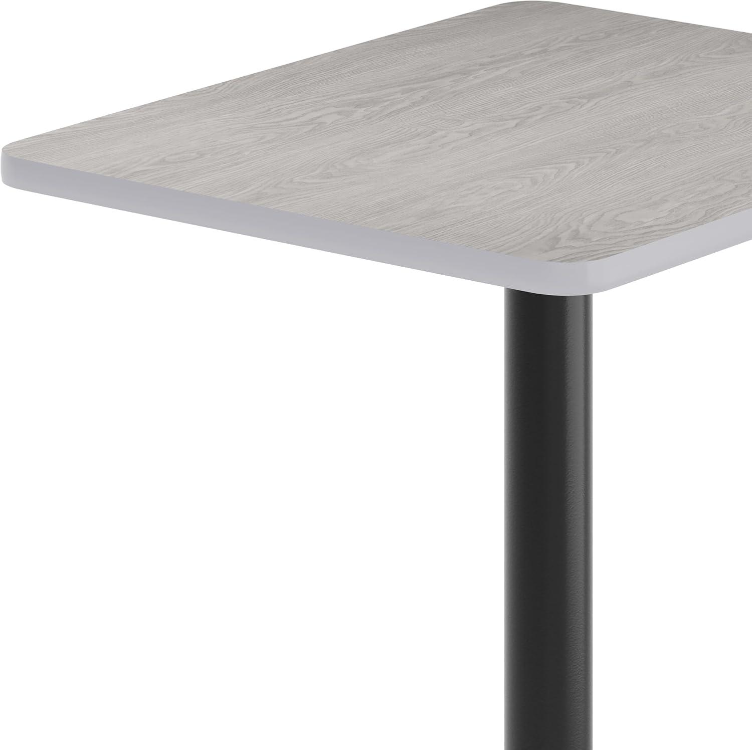 image:imageFlash Furniture Graniss 24 x 30 Rectangular Mahogany Laminate Table Top with 22 x 22 Table Height BaseGrey