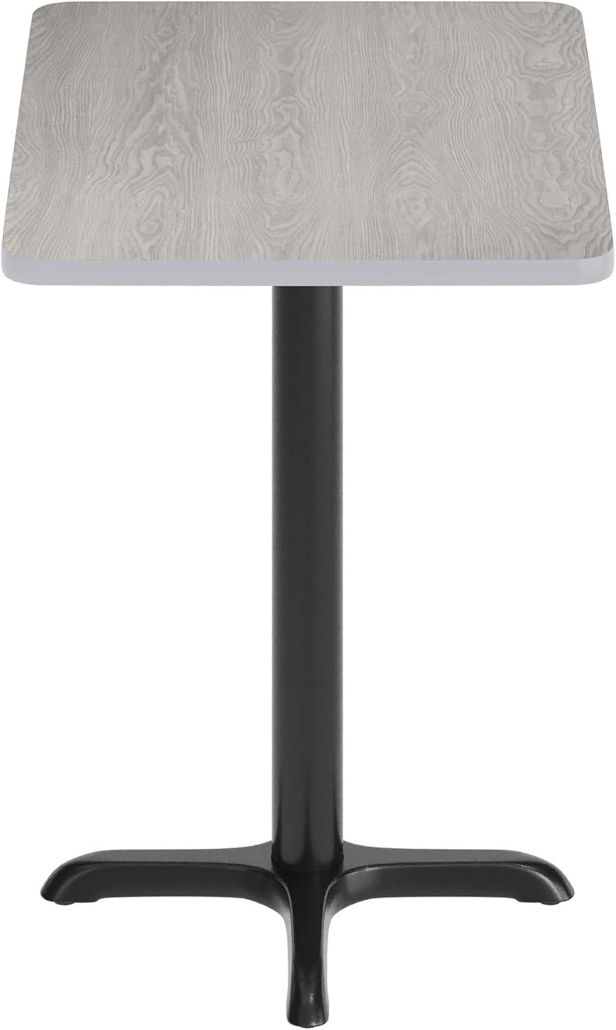 image:imageFlash Furniture Graniss 24 x 30 Rectangular Mahogany Laminate Table Top with 22 x 22 Table Height BaseGrey