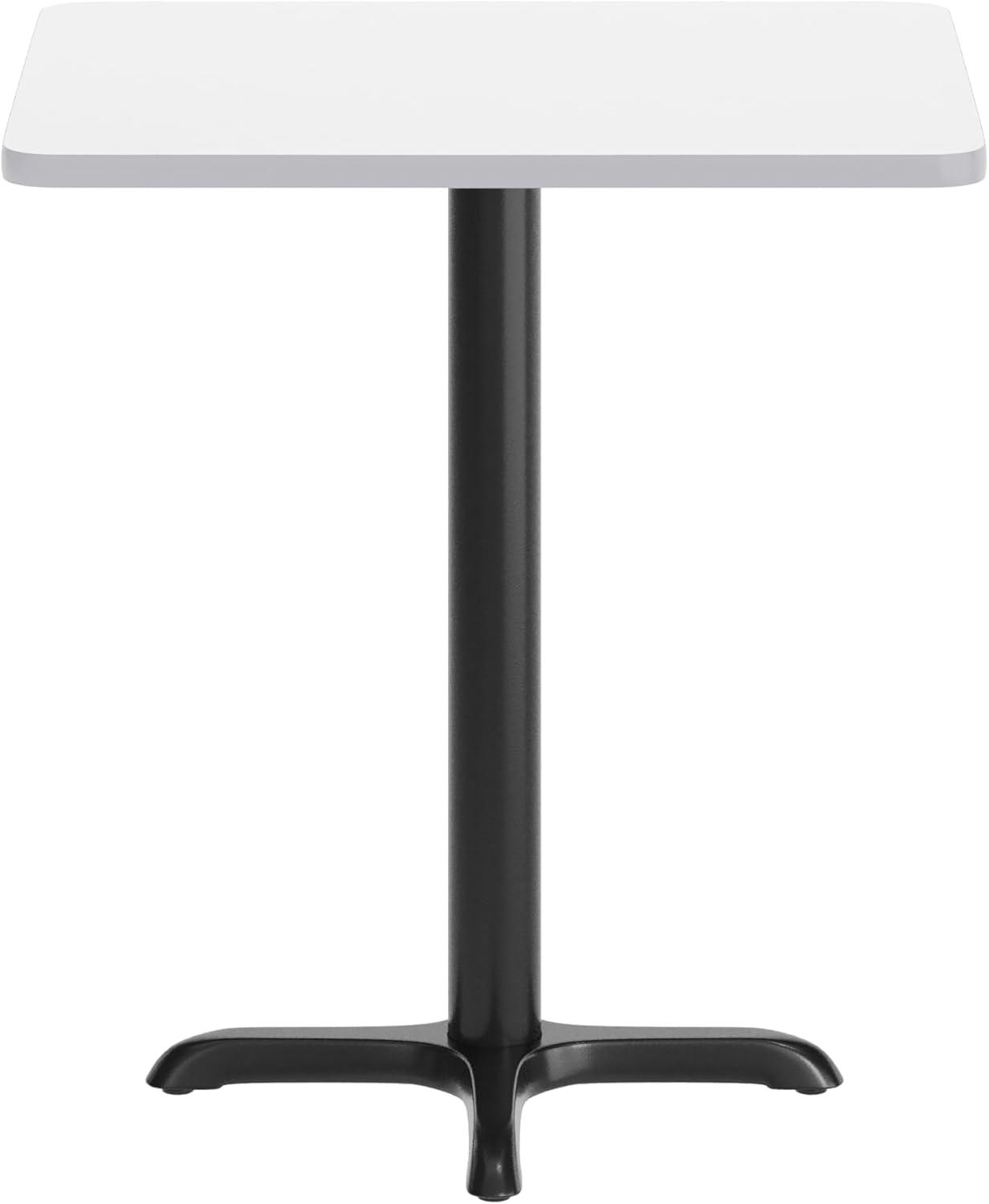 image:imageFlash Furniture Graniss 24 x 30 Rectangular Mahogany Laminate Table Top with 22 x 22 Table Height BaseWhite