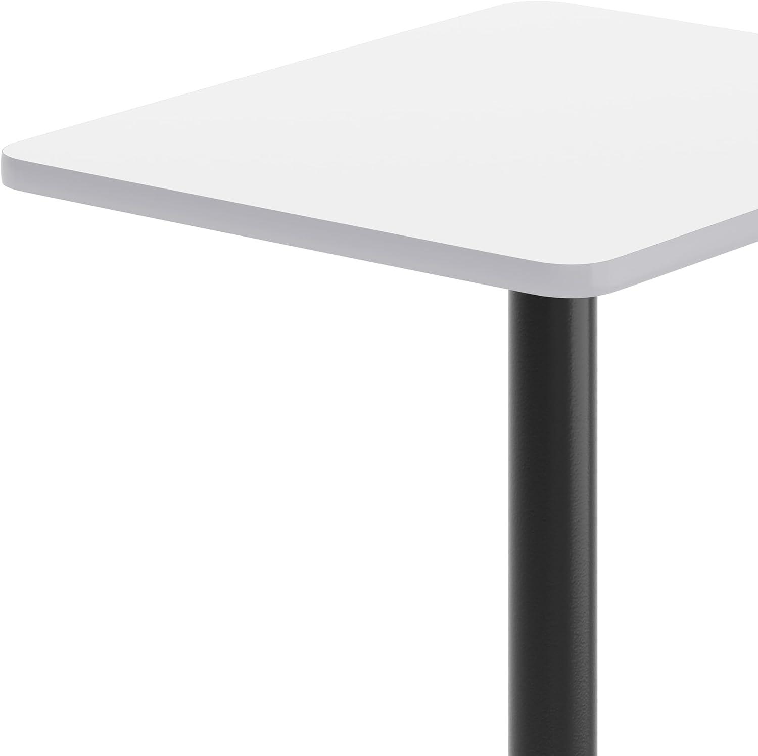 image:imageFlash Furniture Graniss 24 x 30 Rectangular Mahogany Laminate Table Top with 22 x 22 Table Height BaseWhite