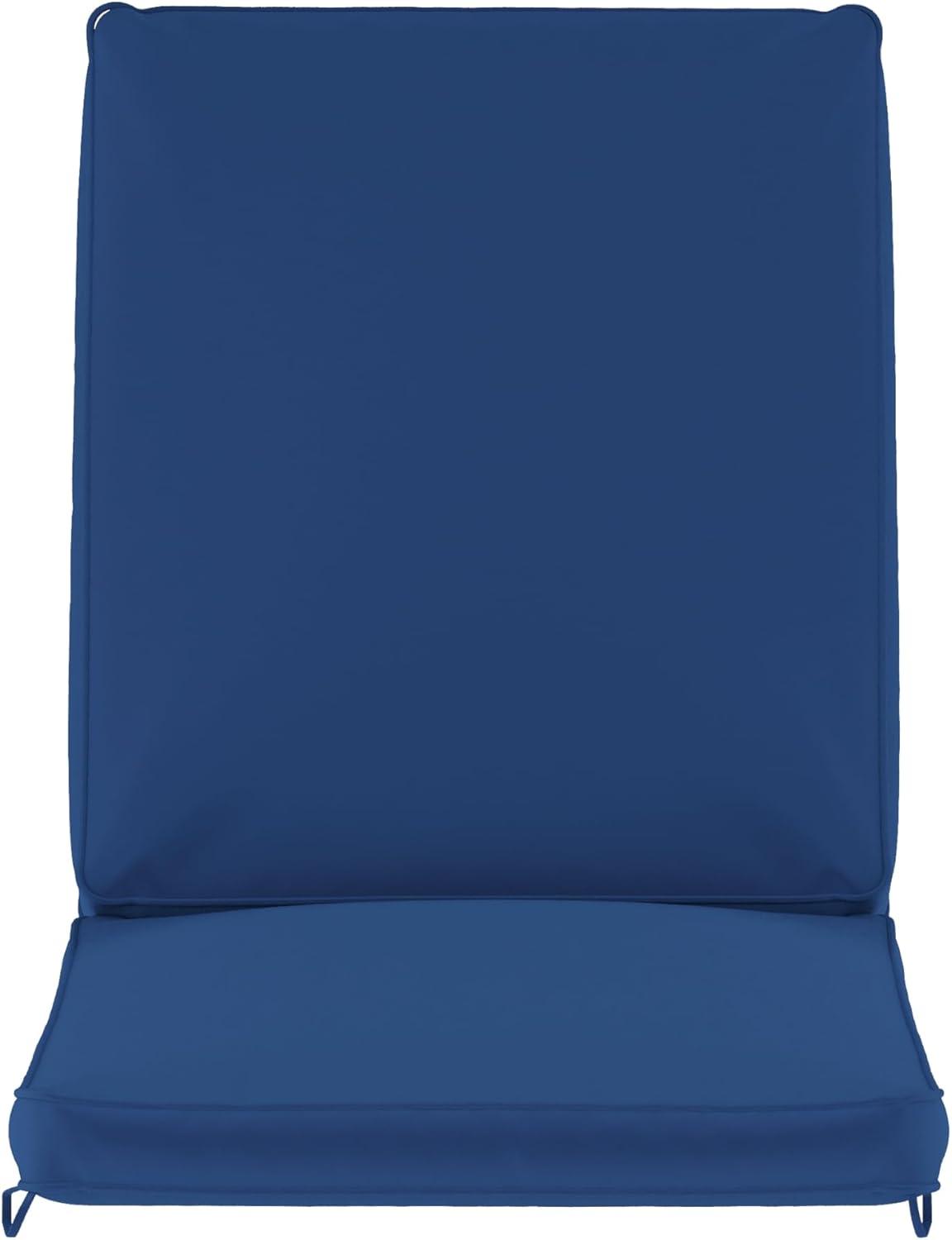 image:imageFlash Furniture Lyra Commercial Chase Lounge Patio Cushion WaterResistant for Outdoor Use 3 Inch Foam BeigeNavy