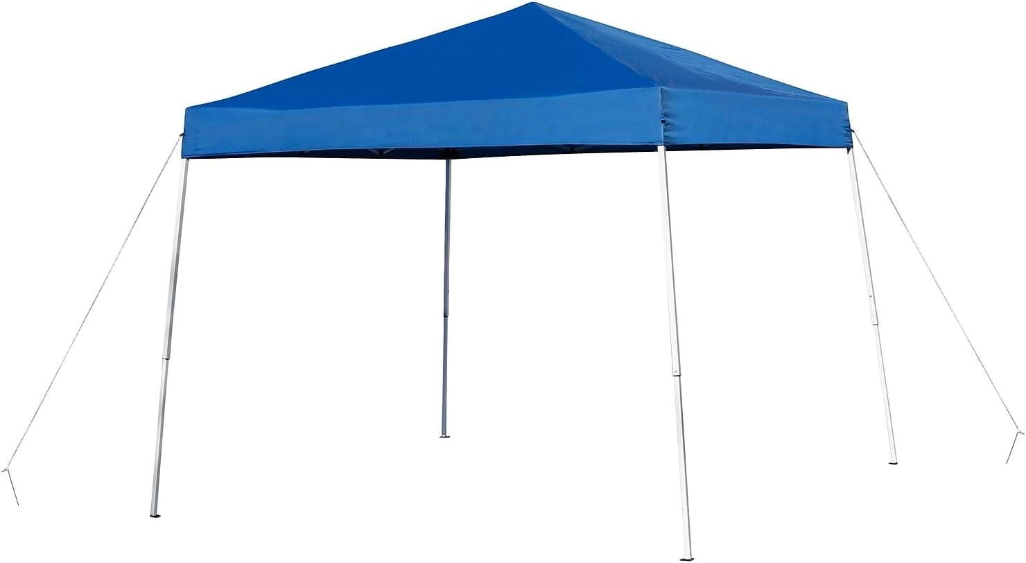 image:imageFlash Furniture Otis 8x8 Blue Pop Up Event Canopy Tent with Carry Bag and 6Foot BiFold Folding Table with Carrying Handle Tailgate Tent SetBlue