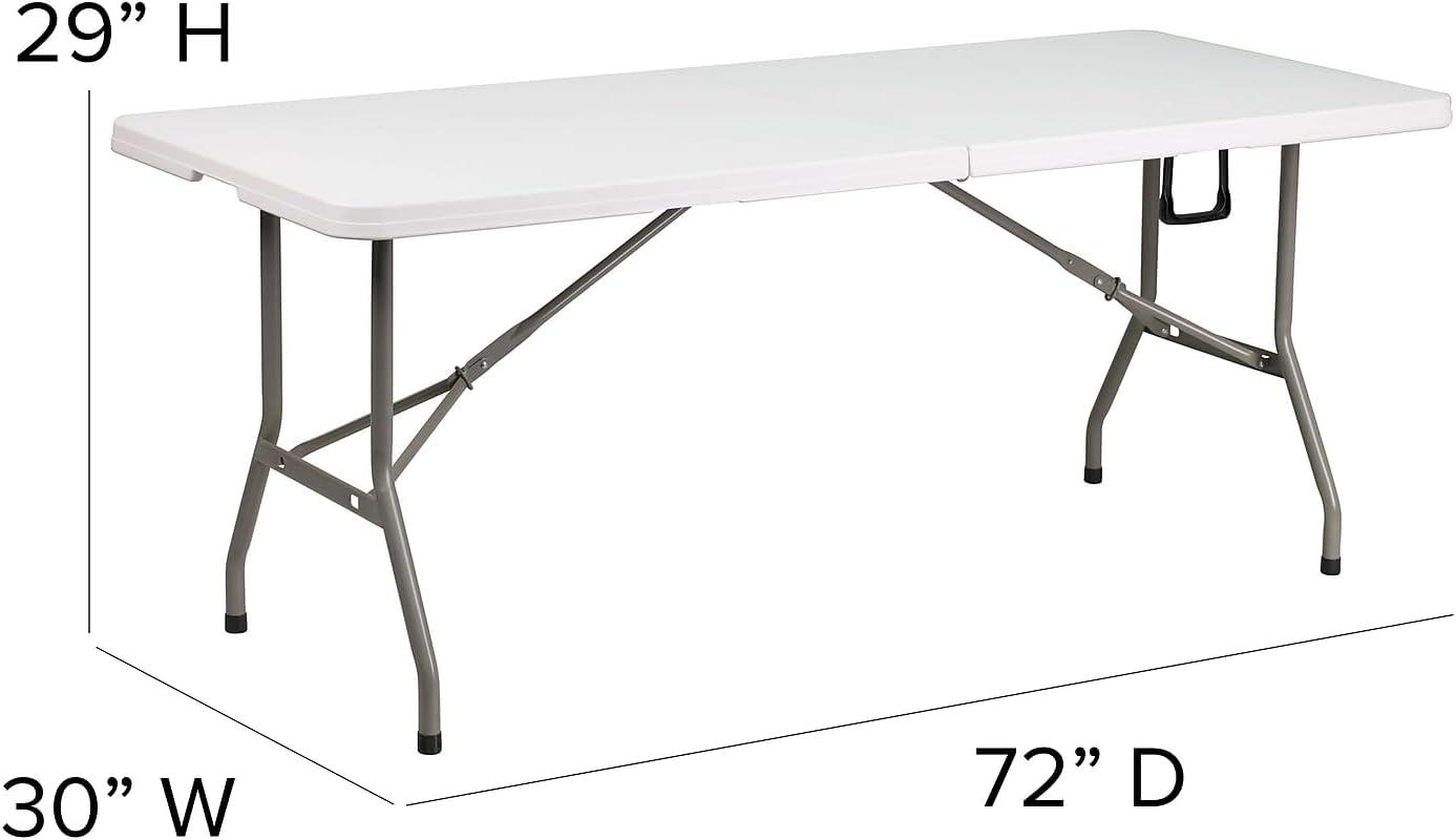 image:imageFlash Furniture Otis 8x8 Blue Pop Up Event Canopy Tent with Carry Bag and 6Foot BiFold Folding Table with Carrying Handle Tailgate Tent SetWhite