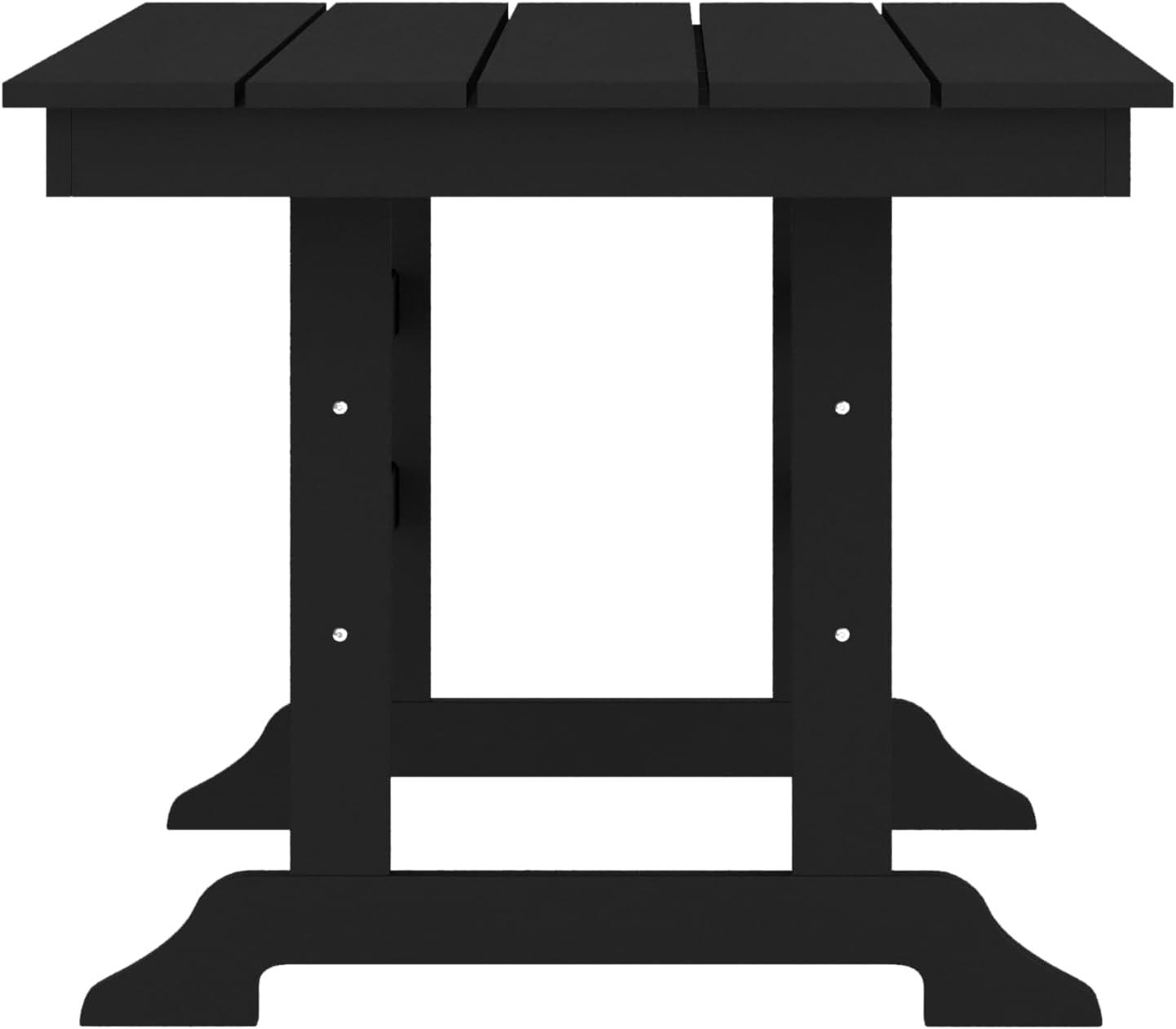 image:imageFlash Furniture Tolleson IndoorOutdoor Adirondack Dining Set Commercial Grade Recycled HDPE 72 Rectangle Dining Table and 6 Chairs with Cupholders 7 PC GrayBlack