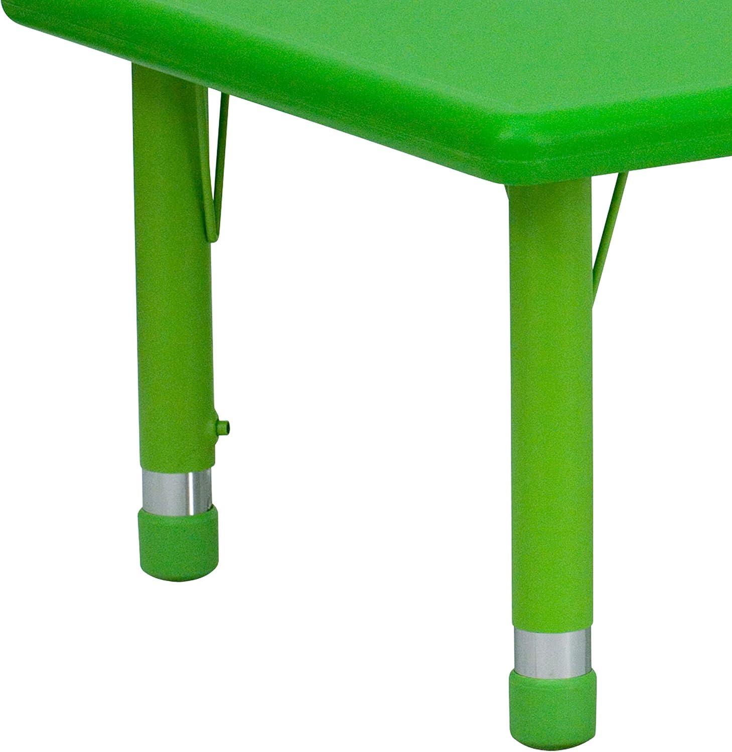 image:imageFlash Furniture Wren 24W x 48L Rectangular Natural Plastic Height Adjustable Activity TableGreen