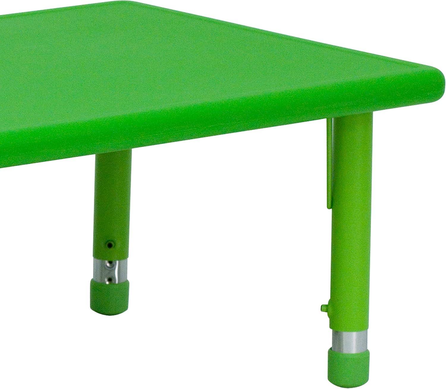 image:imageFlash Furniture Wren 24W x 48L Rectangular Natural Plastic Height Adjustable Activity TableGreen