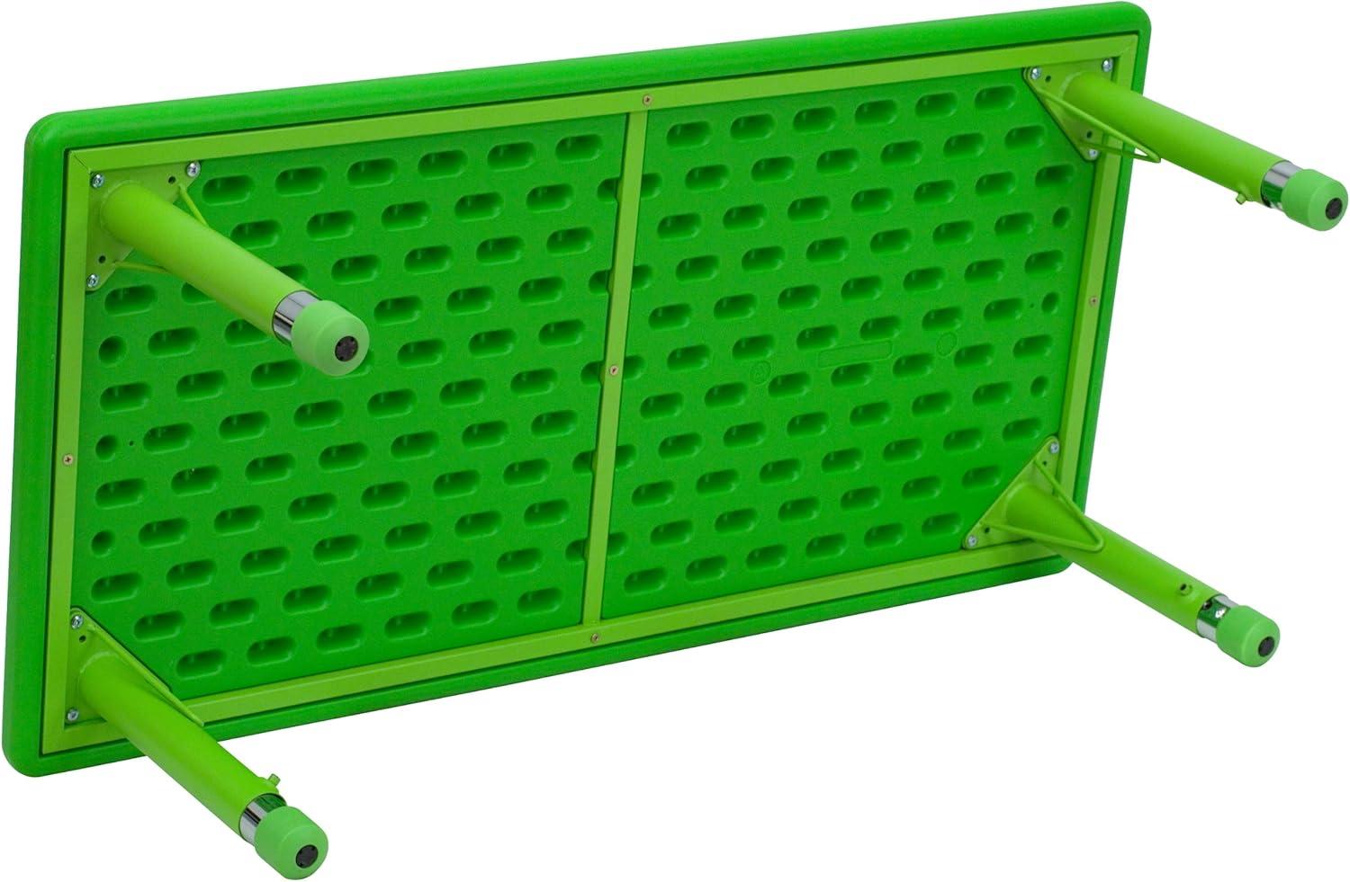 image:imageFlash Furniture Wren 24W x 48L Rectangular Natural Plastic Height Adjustable Activity TableGreen