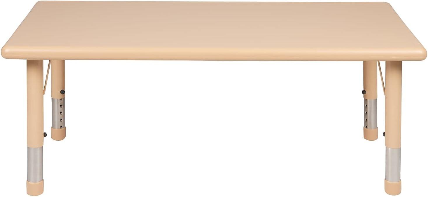 image:imageFlash Furniture Wren 24W x 48L Rectangular Natural Plastic Height Adjustable Activity TableNatural
