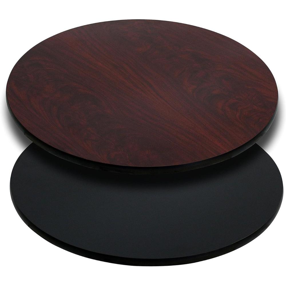 image:imageFlash Furniture 3 Pack 24 Round Table Top with Black or Mahogany Reversible Laminate TopBlackMahogany