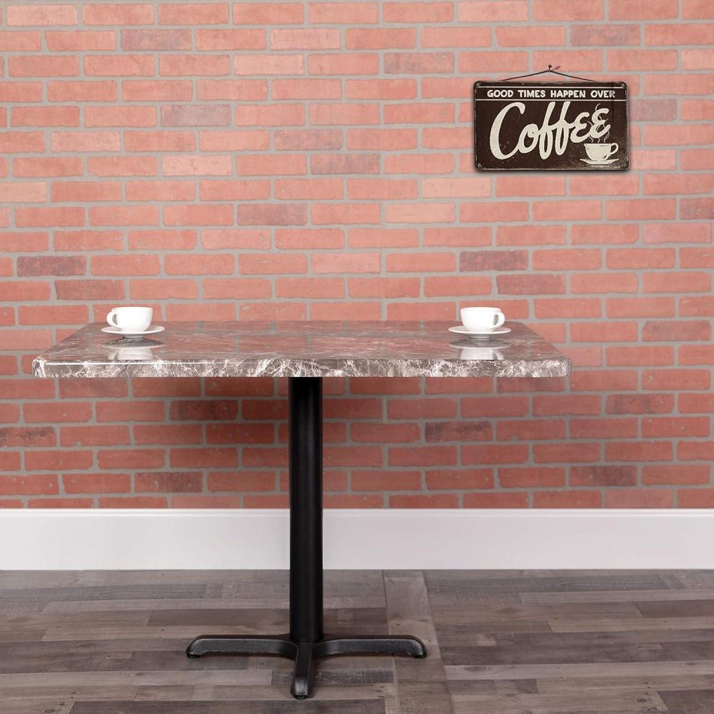 image:imageFlash Furniture Glenbrook Commercial Grade 24 x 42 Rectangular Gray Marble Laminate Table Top