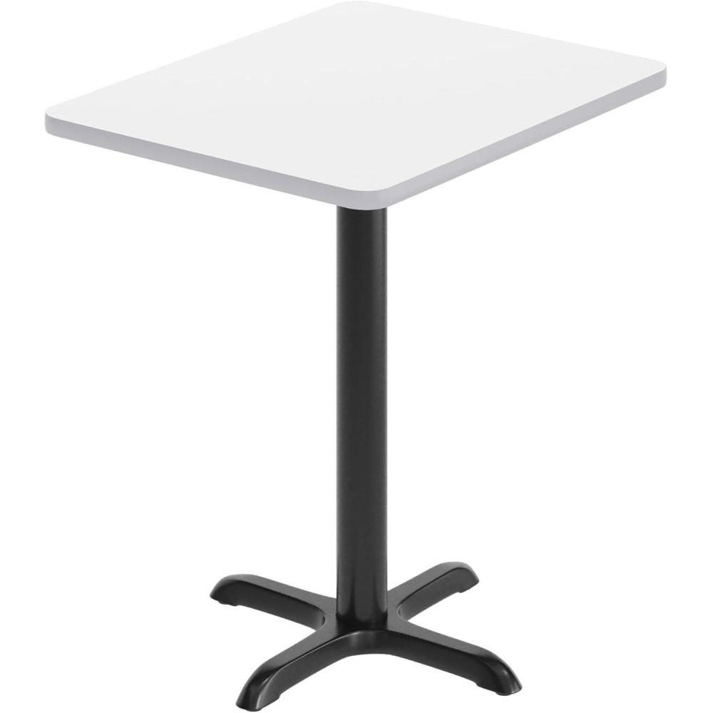 image:imageFlash Furniture Graniss 24 x 30 Rectangular Mahogany Laminate Table Top with 22 x 22 Table Height BaseWhite