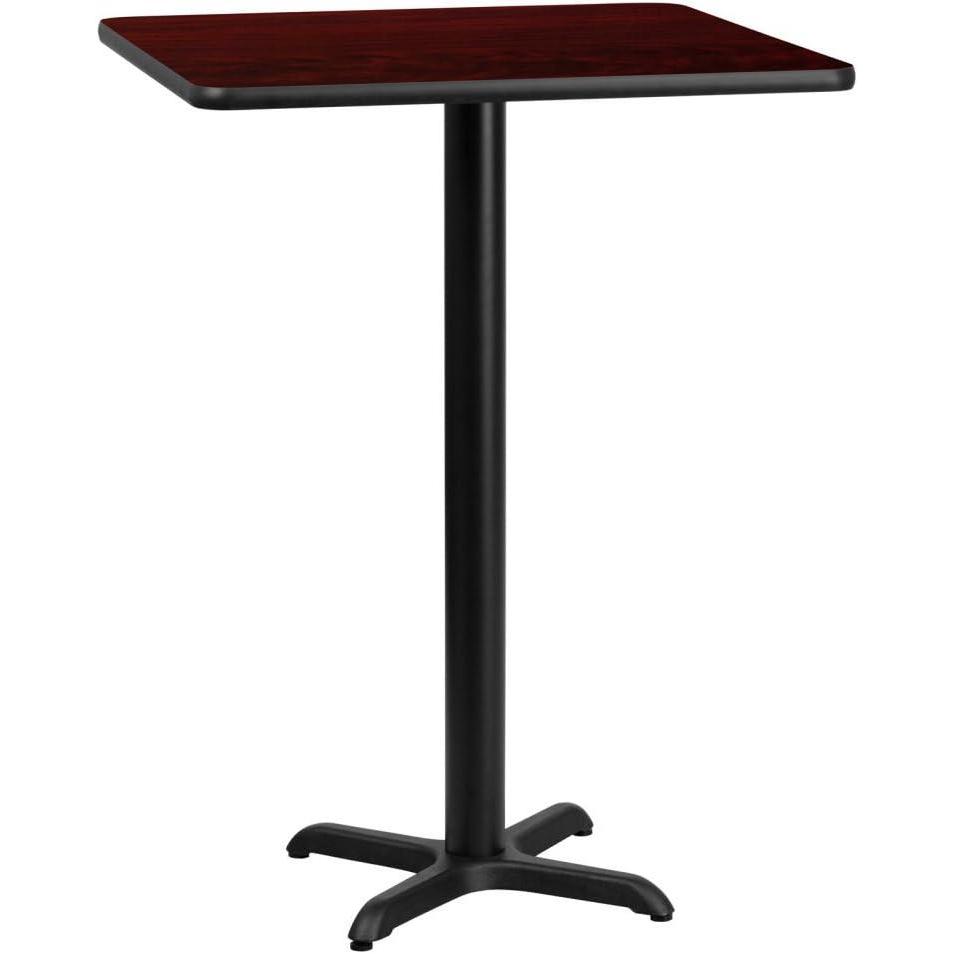 image:imageFlash Furniture Stiles 30 Square Black Laminate Table Top with 22 x 22 Bar Height Table BaseMahogany