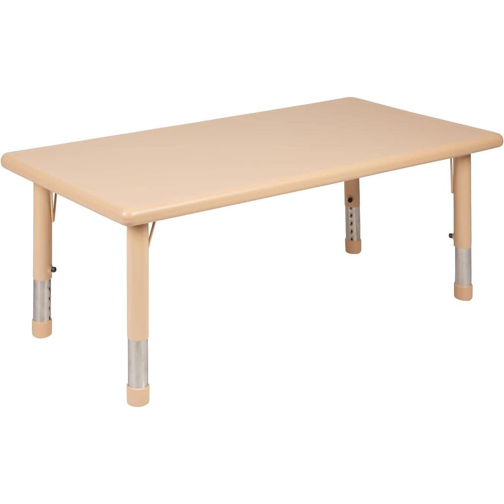 image:imageFlash Furniture Wren 24W x 48L Rectangular Natural Plastic Height Adjustable Activity TableNatural