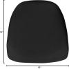Flash Furniture 10 Pk. Hard Ivory Fabric Chiavari Chair Cushion(Black)