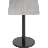 Flash Furniture 24” x 30” Rectangular Black Laminate Table Top with 18” Round Table Height Base(Grey)