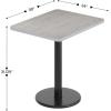 Flash Furniture 24” x 30” Rectangular Black Laminate Table Top with 18” Round Table Height Base(Grey)