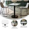 Flash Furniture 24” x 30” Rectangular Black Laminate Table Top with 18” Round Table Height Base(White)