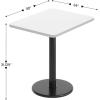 Flash Furniture 24” x 30” Rectangular Black Laminate Table Top with 18” Round Table Height Base(White)