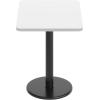 Flash Furniture 24” x 30” Rectangular Black Laminate Table Top with 18” Round Table Height Base(White)