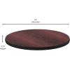 Flash Furniture 3 Pack 24” Round Table Top with Black or Mahogany Reversible Laminate Top(Black/Mahogany)