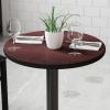 Flash Furniture 3 Pack 24” Round Table Top with Black or Mahogany Reversible Laminate Top(Black/Mahogany)
