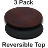 Flash Furniture 3 Pack 24” Round Table Top with Black or Mahogany Reversible Laminate Top(Black/Mahogany)
